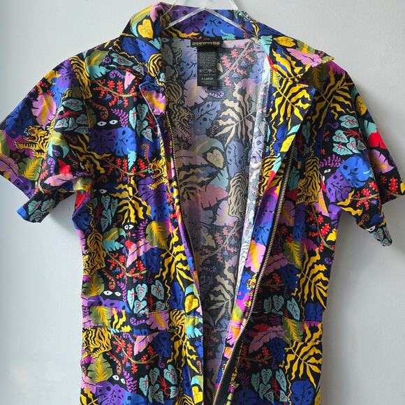 Nooworks Tropi Trip Jumpsuit Coveralls Cotton Womens Size XL Sold Out Rare EUC - Picture 7 of 16